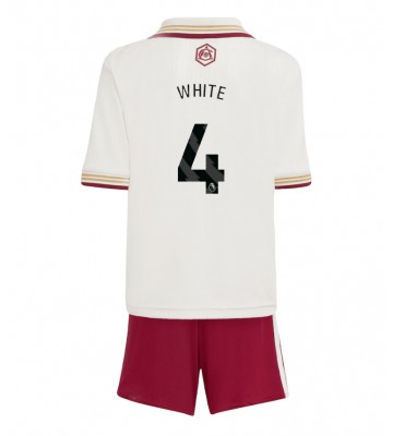 Lacne Dětský Futbalové dres Arsenal Ben White #4 2025-26 Krátky Rukáv - Tretina (+ trenírky)